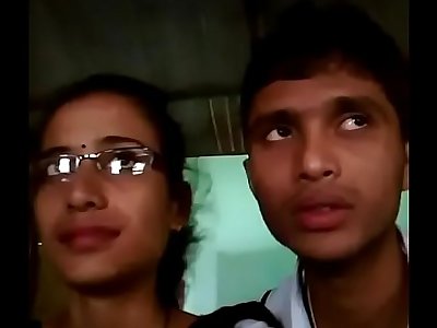 College boy & girl lipkiss in dhaba