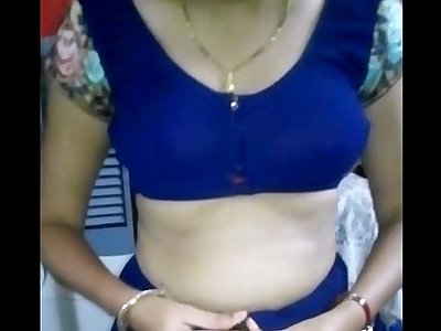 Desi hot wife undressing Blue Saree Full Nude - IndianHiddenCams.com