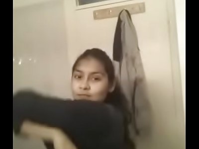 Desi teen shower selfie