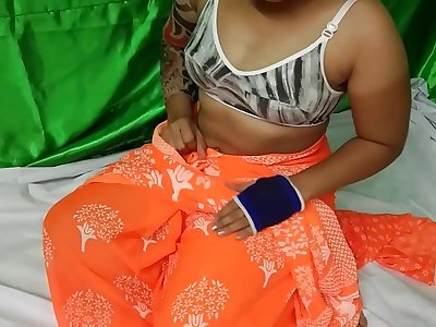 Indian Aunty Orange Saree Intercourse